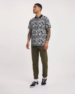 Leaf All Over Print Polo Long