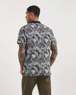 Leaf All Over Print Polo Long -Jacamo Shop y08to350708w