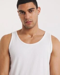 Basic White Vest -Jacamo Shop y08to562706w