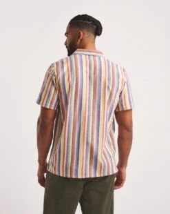 Revere Collar Stripe Shirt -Jacamo Shop y08vm065727w