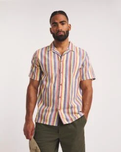 Revere Collar Stripe Shirt