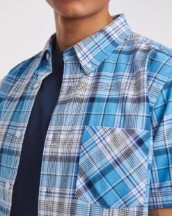 Short Sleeve Oxford Check Shirt -Jacamo Shop y08vm491736w