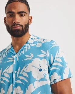 Short Sleeve Ibiza Floral Shirt -Jacamo Shop y08vm508727w