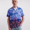 Short Sleeve Ibiza Palm Scene