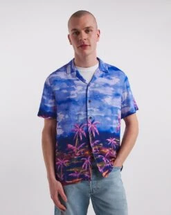 Short Sleeve Ibiza Palm Scene