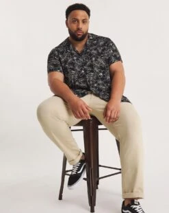 Short Sleeve Ecovero Leaf Print Shirt