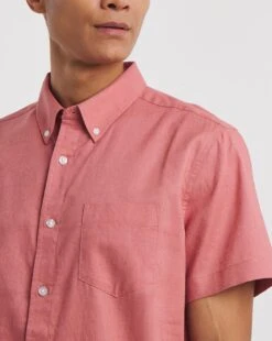 Short Sleeve Linen Blend Shirt -Jacamo Shop y08vm607736w