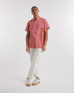 Short Sleeve Linen Blend Shirt -Jacamo Shop y08vm607737w