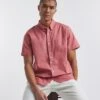 Short Sleeve Linen Blend Shirt