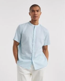 SS Grandad Linen Blend Shirt