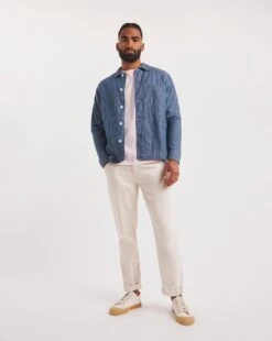 Denim Chambray Shacket -Jacamo Shop y08vm624728w