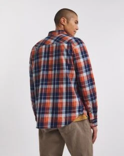 LS Indigo Check Shirt -Jacamo Shop y08vm651738w