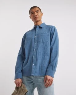 Long Sleeve Textured Shirt -Jacamo Shop y08vm665738w