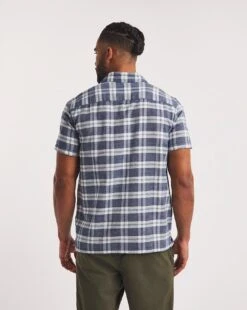 Short Sleeve Slub Check Shirt -Jacamo Shop y08vm716728w