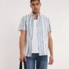 Short Sleeve Pastel Stripe Shirt