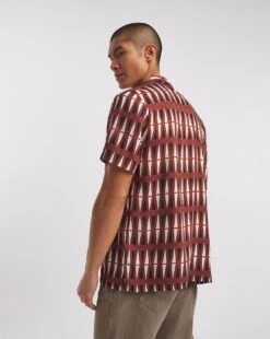 Short Sleeve Geo Revere Collar Shirt -Jacamo Shop y08vm770736w