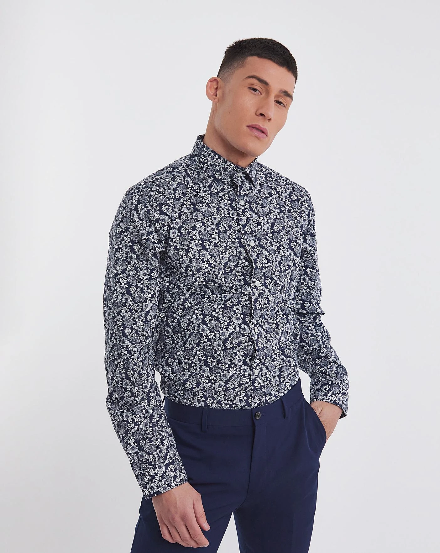 Jacamo Premium Formal Floral Print Shirt 1 Jacamo Premium Formal Floral Print Shirt