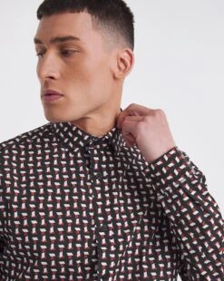 Jacamo Premium Formal Geo Print Shirt -Jacamo Shop y08vm831738w