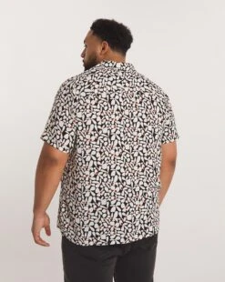 Short Sleeve Ecovero Print Shirt -Jacamo Shop y08vm855730w
