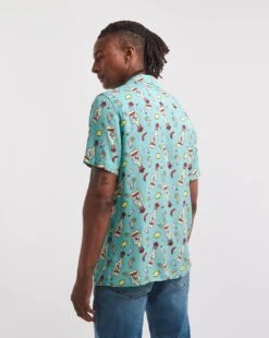 Short Sleeve Revere Tequilla Shirt -Jacamo Shop y08vm920708w