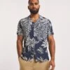 Short Sleeve Ecovero Palm Print Shirt