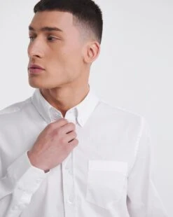 Long Sleeve Button Down Poplin Shirt -Jacamo Shop y08wv482736w