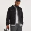 Black Twill Trucker Jacket