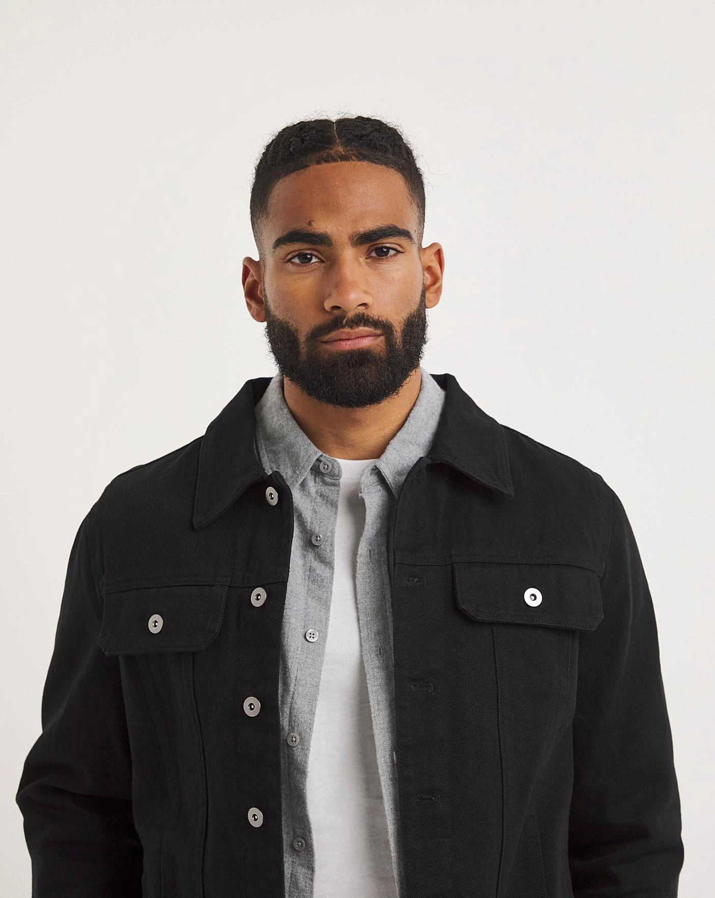 Black Twill Trucker Jacket 4 Black Twill Trucker Jacket - Image 4