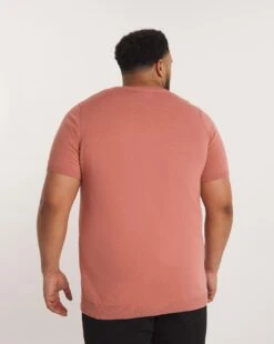 Pink Knitted Short Sleeve T Shirt -Jacamo Shop y08yt550737w